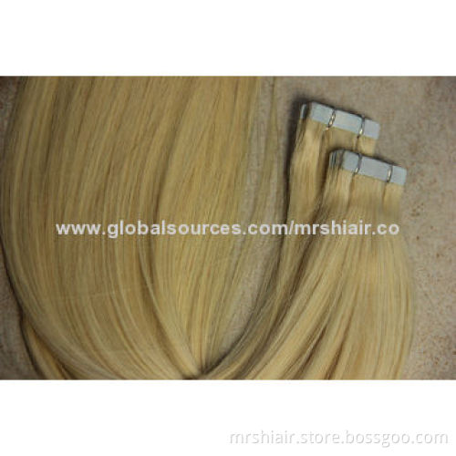 18-inch 60# color Russian straight tape in hair